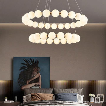 Nordic Light Luxury Pearl Dining Room Chandelier moderne